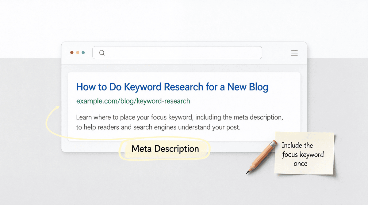 how to use your focus keyword in the meta description for better SEO
